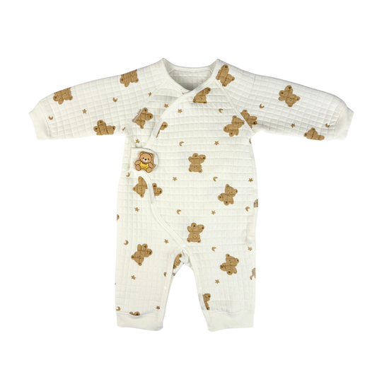 Grizzly Baby Bear Boucle Wrap Romper