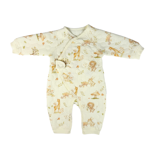 Safari Boucle Wrap Baby Grow Romper